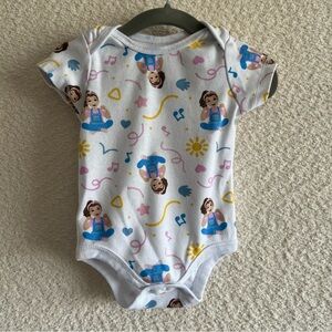 Ms. Rachel Baby White‎ Infant Music Notes Character Bodysuit Size 12 Months